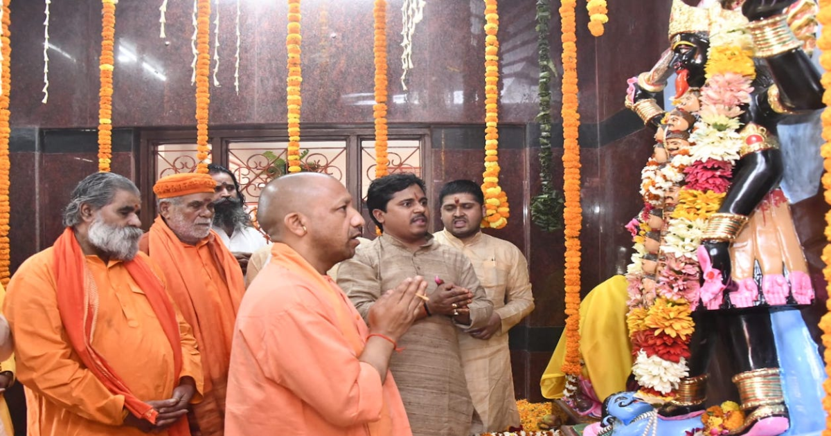 CM Yogi consecrates idols of Maa Kali, Lord Ganesh, Kalbhairav